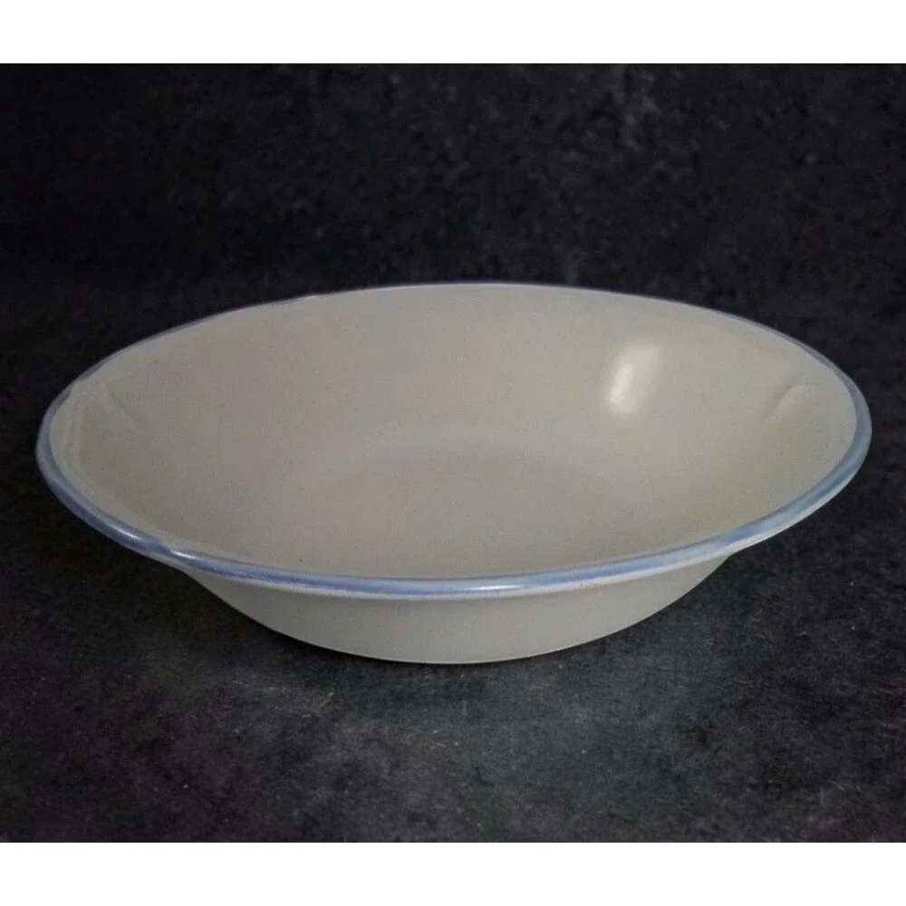 Macy’s The Cellar Odette 9.5” Serving Bowl White Blue Stoneware Replacement